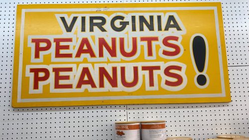 Sign that reads "Virginia Peanuts!"