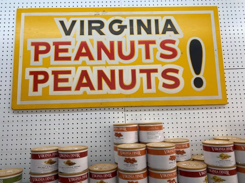 Sign that reads "Virginia Peanuts!"