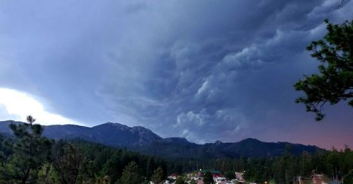 A view of Black Elk Peak from Mount Rushmore Resort & Lodge