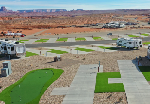A view of the campground from above.