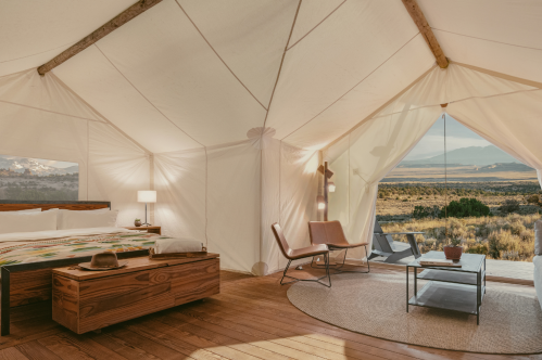 Inside of an ULUM Moab tent