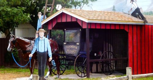 Horse and buggy replica from a tiny Amish community in Sarasota, Florida