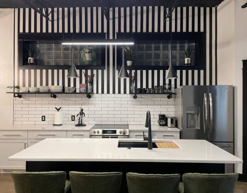 A kitchen themed after the film Beetlejuice