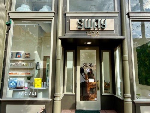 An exterior shot of Sway Spa
