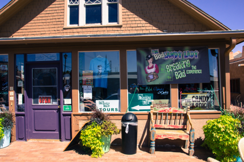 exterior of the candy lady which sells breaking bad merch in albuquerque