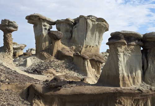 Hoodoos in the desert