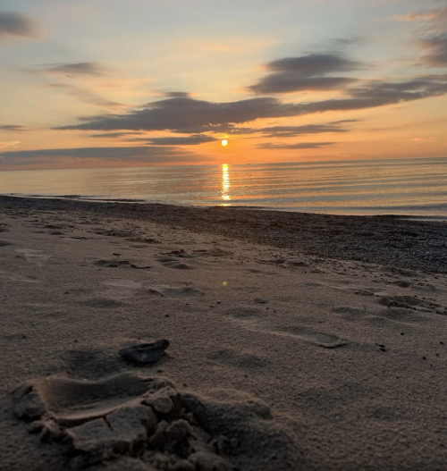 The sunset at Central Avenue Beach