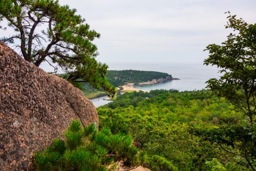Views hiking Beehive Loop Trail in Acadia National Park