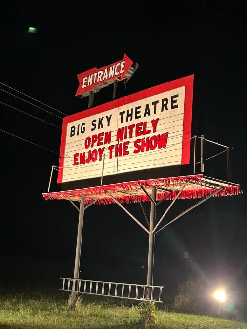 Big Sky Theatre sign