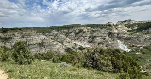 A view of the badlands from Theodore Roosevelt National Park in North Dakota.