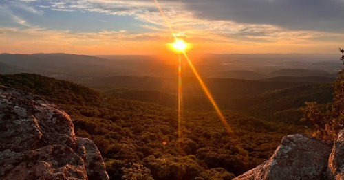 A beautiful sunset from the George Washington National Forest in Virginia.