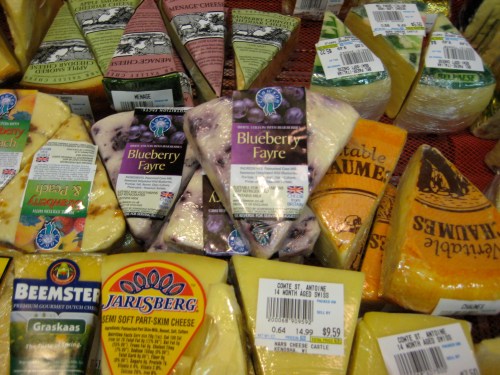 A variety of cheese for sale at Mars Cheese Castle
