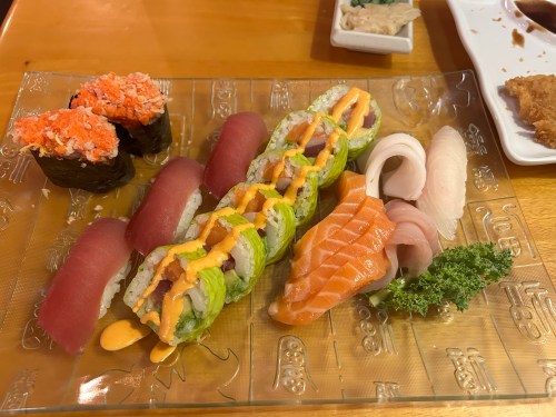Sushi platter from Miga Sushi in Denville