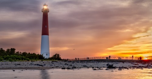 A beautiful sunset at Barnegat Lighthouse