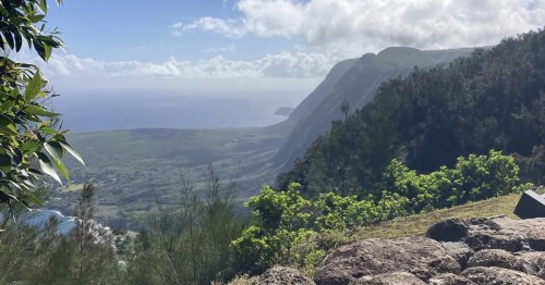Aerial view of Hawaii hike