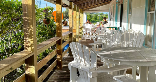 The patio at the Orange Blossom Bakery