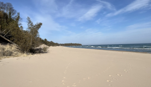 The beach in Whitefish Dunes State Park