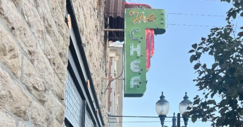 The Chef Cafe's classic neon sign