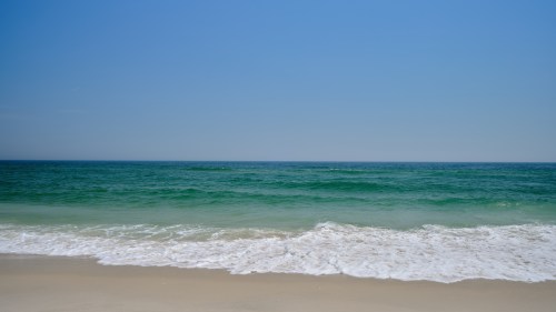 Beautiful ocean shore view on New Jersey coast