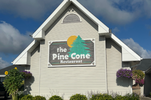 The exterior of the Pine Cone restaurant.