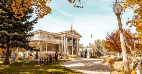 The state building in fall in Carson City, Nevada.