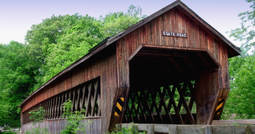 State Road Covered Bridge in Ashtabula, Ohio.