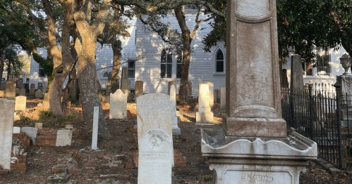 Beaufort's Old Burying Grounds at sunset