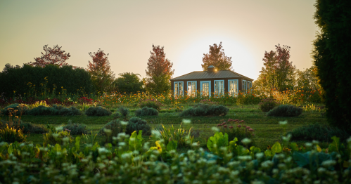 The exterior and garden of the Pendry property