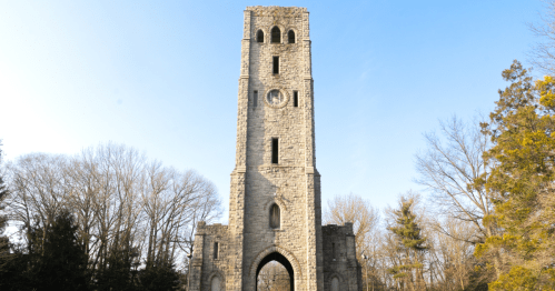 View of Rionda’s Tower and Historical Marker, also known as Devil's Tower
