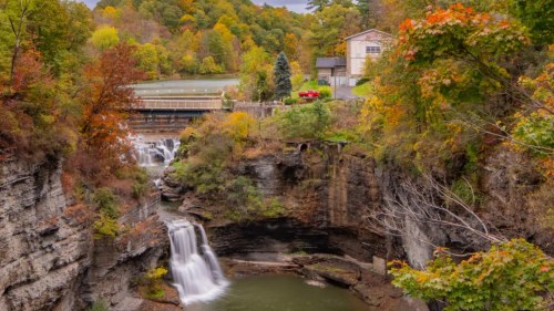 The Beebe Lake Cornell Campus in Ithaca, New York