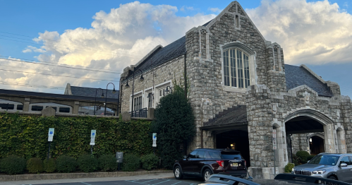 Historic train station in Madison, New Jersey