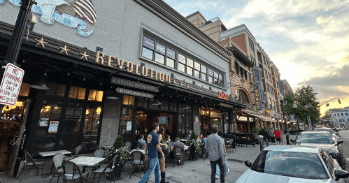 Local bars in downtown Morristown, NJ
