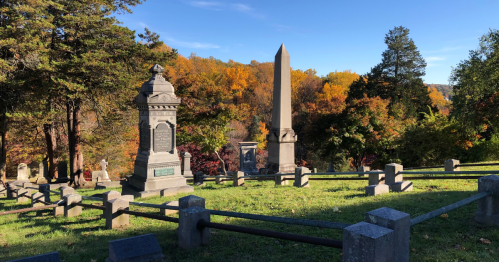 Sleepy Hollow Cemetery in the fall