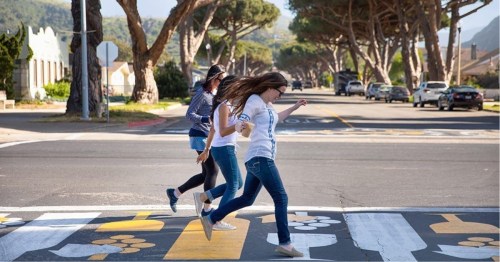 Teens skipping in Lompoc, CA