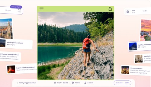 Person hiking near lake