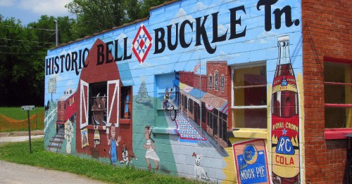 A mural in Bell Buckle, Tennessee.