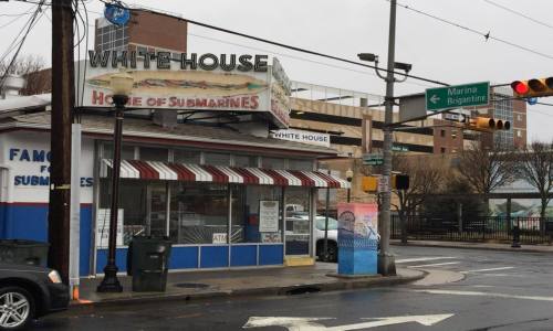 Exterior view of sandwich shop