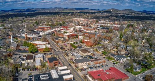 Aerial view of Franklin, Tennessee