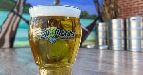 Close up of glass beer mug