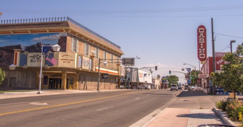 Looking down a main street in Winnemucca, Nevada.