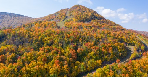 Hunter Ski Mountain in the fall New York