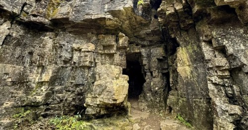 A cave opening at Maribel Cave.