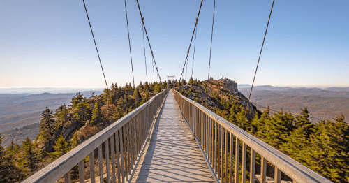 پل معلق مایل-های در کوه پدربزرگ