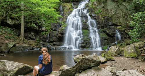 آبشار اسپیروس فلتز در پارک ملی کوه‌های بزرگ اسموکی