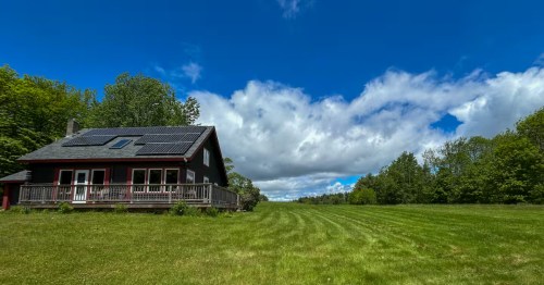 Property of secluded log cabin in Vermont