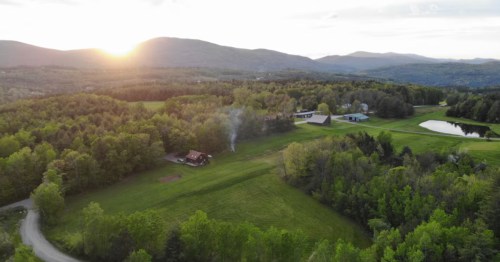 Secluded log cabin in Vermont