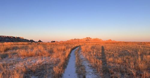 You don’t typically find many other hikers on this route, but that’s particularly true during the winter months. As a result, I’ve found it the perfect place to get lost in my thoughts. The “emptiness” of the scenery seems to transcend to one’s brain, allowing you to clear your mind of the buzzing thoughts of daily life. In addition to bison, keep your eyes open for the many other animals or critters that call Badlands National Park home. It wouldn’t be unheard of to stumble across a herd of bighorn sheep or pronghorns. My favorite animal to see out in the Badlands is the prairie dog. I find them so cute and adorable as they pop in and out of their holes (Seriously, I love them so much I did an 8th-grade presentation on their language).