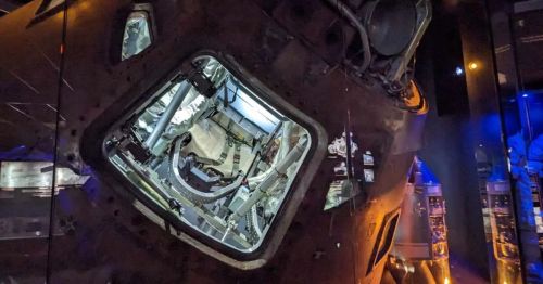 The exterior of the Apollo 13 spacecraft.