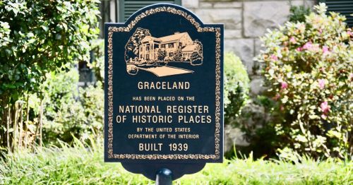 Graceland Historic Places Register sign