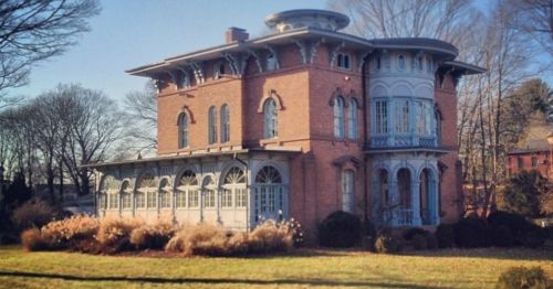A large historic mansion.